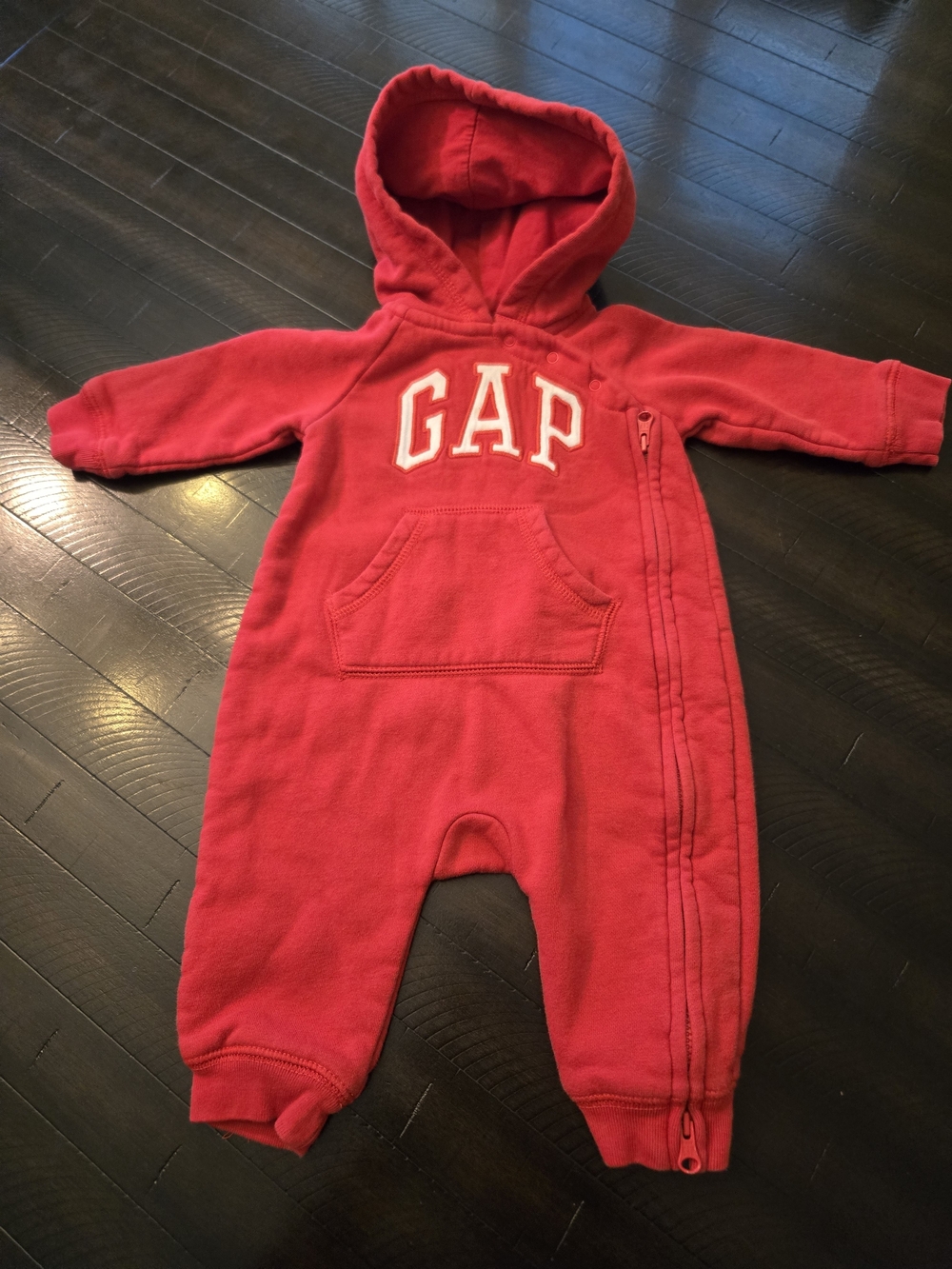 GAP Red Hooded Baby One-Piece Romper